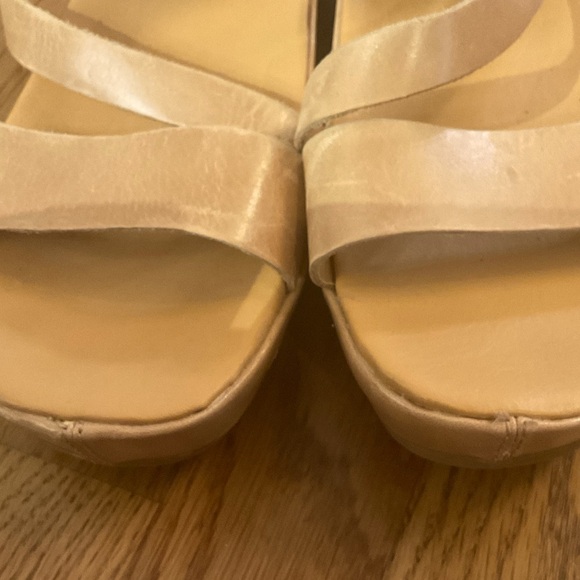 Korks by Kork Ease-Tiffani Low Platform Sandal leather strappy beige tan. Size 7 - Picture 3 of 8